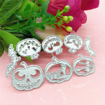 Halloweeni k&otilde;rvits nahkhiire disainiga Metallist l&otilde;ikamisvormid DIY scrapbooking reljeef, &scaron;abloon, paberist k&auml;sit&ouml;&ouml;albumi mall