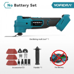 YOFIDRA harjadeta kiirvabastusega ostsilleeriv t&ouml;&ouml;riist 20000OPM Elektriline saag-trimmer Puidut&ouml;&ouml;riist Makita 18V aku jaoks Without Battery