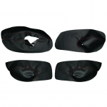 AINULT 4-ukseline pehmest nahast ukse k&auml;etoe kate VW Golf 4 MK4 Bora Jetta 1999 - 2005 auto ukse k&auml;etoe paneeli nahakatte trimmile LHD Black -red line