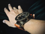 P&auml;ikesekell K&auml;ekell Messingist Kompass & Nahkrihmad Merenduss&otilde;bralik Steampunk K&auml;sit&ouml;&ouml; M aero