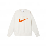 Nike Logo Kirjad &Uuml;mmargune Kaelaava Pusa Pikkade Varrukatega Dressipluus Meeste dressipluus Valge DO8892-030 XL