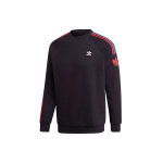 Adidas Originals Kolmelehelogo Prindiga Triibuline &Uuml;mara Kaelusega Meeste Kampsun Must GE0804 S