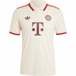 Adidas Originals SS24 24/25 Kolmas Autentne S&auml;rk FC Bayern Retro Spordis&auml;rk L&uuml;hikeste Varrukatega Meeste Topid Beež IZ3131 S