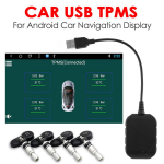 USB TPMS Androidi autoraadio DVD-m&auml;ngija jaoks USB 3.0 Auto rehvi rehvir&otilde;hu j&auml;lgimiss&uuml;steem
