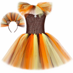 Halloweeni kost&uuml;&uuml;mid t&uuml;drukutele lastele uhke t&uuml;llkleit laste cosplay riietus s&uuml;nnip&auml;eva karnevali peo jaoks 6-7Y beige