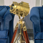 Messingist Viimistlusega P&otilde;randalamp Prožektor Pruun Kolmjalg Kodu Dekoor Kogumisobjekt Spotlight LED P&otilde;randalambid