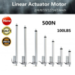 12V IP54 500N 50-400mm Lineaaraktuatori Mootor Elektriline T&ouml;&ouml;stuslik T&otilde;stuk Ukse Avaja T&otilde;stet&ouml;&ouml;riist Nimikiirus Peen Valge 50mm/2 inch