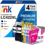 Lc422 Lc422Xl &Uuml;hilduv tindikassett Brother Lc-422Xl Lc422Val Lc 422 jaoks Brother Mfc-J5340Dw Mfc-J5345Dw Mfc-J5740Dw jaoks