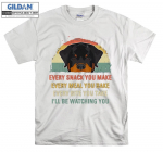 Rottweiler vaatab sind T-s&auml;rk Kingitus Kapuutsiga pusa T-s&auml;rk Meestele Naistele Unisex A214 3XL