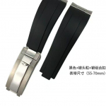 20mm Metallist L&uuml;lidega Kaardus Otsaga Kummist Kellarihm Rolex Submariner DAYTONA Yacht-Master GMT Rihma Jaoks Silikoonist K&auml;ev&otilde;rud 20mm