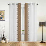 Sinise triibulise tekstuuriga valged kardinad magamistuppa, elutuppa, k&ouml;&ouml;ki, lastetuppa, aknakardin, moodne kodu sisekujundus 135W x 215H(cm) x1