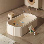 Suvine beebivann PVC suur suurus kokkupandav vann vasts&uuml;ndinu vann kaasaskantav hoiustamine paigaldusvaba 0-5 aastat vana valge