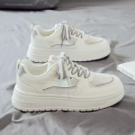 Disainer platvorm Jooksutossud Naiste tennised Naine K&otilde;ndivad Tursked tossud, valged vabaaja tossud vulkaniseeritud jalatsitel 35