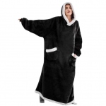 Eriti pikk kantav tekk-kapuutsiga pusa - &Uuml;lem&otilde;&otilde;tmeline soe pullover l&otilde;&otilde;gastumiseks Length 1.2m with 1.5m hood