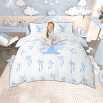 Homewish printsessi s&otilde;lmega tekikott t&uuml;drukutele, personaalne initsiaal N kuni Z voodipesu, Kawaii s&otilde;lm-paelaga tekikott DE XS 100x135cm 2pcs&set