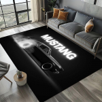 3D F-Ford Mustang v&otilde;idus&otilde;iduauto mootorratta vaip elutuppa, magamistuppa, kodu diivani kaunistamiseks, lasteala vaip libisemiskindel p&otilde;randamatt 60*90cm