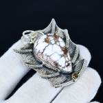 Metsiku Hobuse Jaspis Ripats, 925 Sterling H&otilde;bedast K&auml;sit&ouml;&ouml;ehe, Metsiku Hobuse H&otilde;bedane Ripats, Peoehe Naistele, Ripatsikingitus Emale 6.5 Cm valge