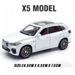 1/24 BMW X5 Sulamist Valatud Mudel Maastur Heli ja Valgusega Seeria Laste M&auml;nguasi Laste Kingitus S&uuml;nnip&auml;evakingitus Trendikas Display Ornament valge