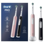 Oral-B Pro Series 1 Lot De Deux, Brosses &Agrave; Dents &Eacute;lectriques Rose Et Noire, 2 Brossettes, Con&ccedil;ue Par Braun must