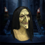 Hirmutav Vana N&otilde;ia Mask Lateksist Juustega Halloweeni Kost&uuml;&uuml;m Grimaas Peokost&uuml;&uuml;m Cosplay Maskid Rekvisiidid T&auml;iskasvanutele &Uuml;ks suurus