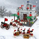 Keskaegne Cherbourgi lossi moodulklotsid, loominguline lossi ehitusklotside komplekt, toakaunistuse kingitus, s&uuml;nnip&auml;evakingitus