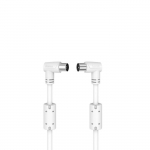 Cordon d'antenne, f. Coax. M&acirc;le - f. Coax. Fem., 90&deg;, 1,5 m, 90 dB