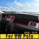 Auto armatuurlaua kate V&auml;ltige kerget padja UV-vastast vaipamatti Volkswagen VW Polo 6R 6C 2009 2010 2011 2012 2013 2014 2015 2016 jaoks A Red Side