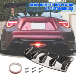 Tagumise p&otilde;rkeraua huulespoiler Universaalne auto eesmine tagumine p&otilde;rkeraua riba huulespoiler Kerge s&uuml;sinikkiust auto kaitseraua hajuti Three teeth black