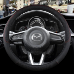 for Mazda CX-3 CX3 2014~2023 Car Steering Wheel Cover 9 Colors PU Leather Non-slip Lattice Design Auto Accessories must