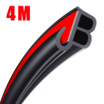 Car Door Anti-Collision Sealing Strip Hood Door Edge Trunk Scratch Protector Strip Guard For Car Style Noise ulation Trim 4M