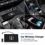 for Volkswagen Atlas For Teramont 2018  LHD Car Wireless Charger 15W Mobile Phone Fast Charging Holder Charger Board for left rudder