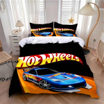 Tekikott Padjap&uuml;&uuml;r Voodipesukomplekt T&auml;iskasvanud Poiss T&uuml;druk Magamistoa Kaunistus Laste Kingitus &Uuml;heinimese Kaheinimese Suur Suurus Kuum W-Wheels Autod US Twin 173x218cm