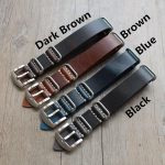 MERJUST 20mm 22mm 24mm must pruun sinine armee k&auml;ekellarihm K&auml;sitsi valmistatud Crazy Horse nahast kellarihm Zulu Seiko k&auml;epael 24mm sinine