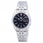 Renoveeritud Seiko 5 Automaatne Jaapanis Valmistatud 21 Juveeli SNK375 SNK375J1 SNK375J Meeste K&auml;ekell must