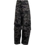 Adidas Originals Washed Series Classic Fashion Verything Comfortable Loose Camouflage Cargo Pants Women Pants Dark-Olive-Green Black Charcoal JI5741 28