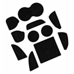 Anti-Slip Gate Slot Mat Cup Holder Pad Console Liner ert Kit Fit for Dodge Challenger 2015-   Black PVC