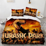 Jurassic World Parki Dinosaurus Voodipesukomplekt &Uuml;he- v&otilde;i Kahekohaline Tekikott Komplekt Kingitused Lastele Kodutekstiil Magamistoa Kaunistus Lastele AU Single(140*210cm)3pcs black