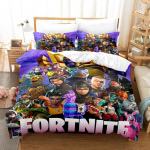 Fortnite Voodipesu Komplekt Tekikate 3D Prinditud Magamistoa Voodikate Voodipesu 2/3tk Anime Multikas Toa Kaunistus Laste J&otilde;ulukink US Twin(172*218cm)3pcs