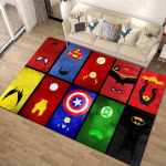 1 tk Marvel Avengers Superkangelaste piirkonnamatt, libisemiskindel p&otilde;himatt, koomiksitegelaste disain, pehme samet, ruumidekoratsioon, pestav 100cm by 120cm red
