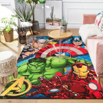 1 tk Marvel Avengers Superkangelaste piirkonnamatt, libisemiskindel p&otilde;himatt, koomiksitegelaste disain, pehme samet, ruumidekoratsioon, pestav 80cm by 120cm blue