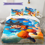 Son Goku mustriga voodipesu, Tekikomplekt Tekikate Padjap&uuml;&uuml;r Kodu S&uuml;nnip&auml;evakingitus (1 * tekikott + 2 * padjap&uuml;&uuml;ri, ilma s&uuml;damikuta) 135x200cm