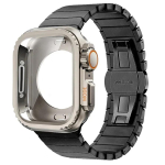Metallkorpus+Roostevabast terasest rihm Apple Watch Band Ultra 3 2 49mm 11 10 46mm jaoks Kaitsekate Uuendus Iwatch 9 8 7 SE 45mm 44 49mm (Ultra 3 2 1) gray