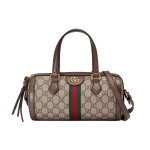 Gucci Ophidia logoriba Web-l&otilde;uend ja nahast Boston-kott Naiste k&auml;ekotid Pruun 602577-96IWB-8745 Basic Set (Bag+Dust Bag)