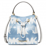 Michael Kors MK Suri Letter Logo Tie-Dye Paelaga Kaetud L&otilde;uend Pol&uuml;ester Koppkott Naiste kotid Taevasinine 35T1GU2C5I-PALE-BLUE-MULTI Basic Set (Bag+Dust Bag)