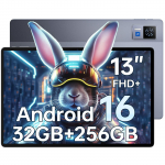 DOOGEE U13 Tahvelarvuti Android 16 13 tolli, 32 GB+256 GB/2 TB, M&auml;ngimiseks Octa-Core Lastele 11000 mAh, Nelja K&otilde;lariga Tahvelarvuti, 13 MP+5 MP hall v&auml;rv