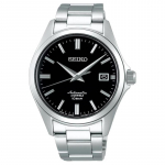 SEIKO Masinasari 100 meetrit veekindel Automaatne Terasest rihm 41mm meeste k&auml;ekell must sihverplaat SZSB012 must