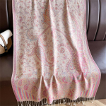 Luksusbr&auml;ndi S&uuml;gisene Ka&scaron;miirist Pashmina Sall Naistele Soe Talvine Jacquard-mustriga Sallid Sall blue