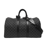 [Kasutatud] Louis Vuitton Keepall Bandouli&egrave;re 45 'Must Damier Graphite L&otilde;uend' - V&auml;ga Hea #163Q58J ONE SIZE