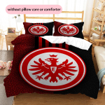 Eintracht Frankfurt FC Muster Voodipesu Kodukaunistus S&uuml;nnip&auml;evakingitus (1 * tekikott + 2 * padjap&uuml;&uuml;ri, ilma s&uuml;damikuta) 140x200cm