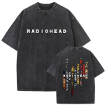 Pestud Vintage Radiohead Muusikaalbumi Kaanega Graafiline T-s&auml;rk Naistele Retro Rock Gooti T-s&auml;rk Naiste 90ndate &Uuml;lesuurusega L&uuml;hikeste Varrukatega L mitmev&auml;rviline